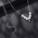 Срібне кольє 925 з муасанітом 0,1 карата, родоване &laquo;Перлинний водограй&raquo; 065-00183 фото 2