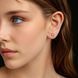 Срібні сережки 925 з муасанітом 0,1 карата, родовані &laquo;Квітка чотирьох пелюсток&raquo; 065-00213 фото 7